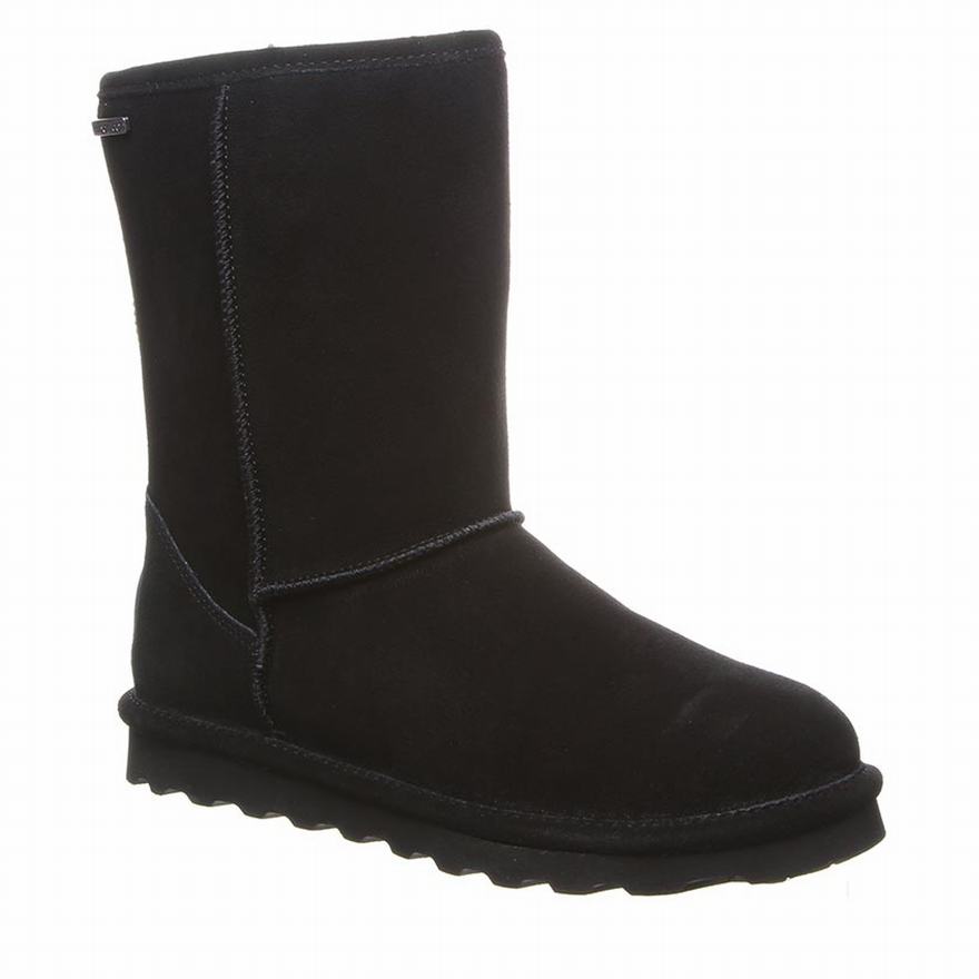 Bearpaw Helen Short Boots UK - Women's Boots Black ||SVPJUE-809||